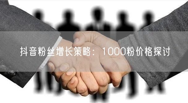 抖音粉丝增长策略：1000粉价格探讨